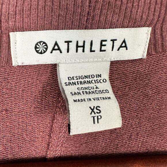 Athleta Womens Pranayama Wrap Cardigan Sweater Size XS Modal Pink Twany Rose - Picture 2 of 4